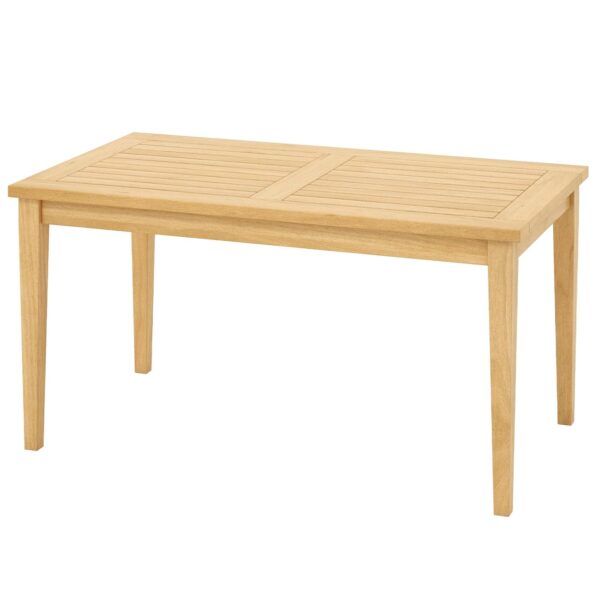 COSTWAY Garden Coffee Table, Solid Teak Wood Outdoor Side Table with Slatted Top, Rectangular Conservatory Snack Tea Bistro Patio Tables for Balcony, Lawn, Deck and Yard, 90 x...