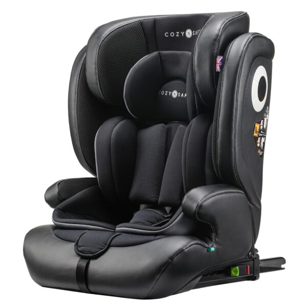 Cozy N Safe Hudson i-Size Car Seat 15 Months to 12 Years Old Approx.,Isofix + top Tether, 5-Point Harness, 12 headrest Positions, Super deep Padding, Toddler Insert,