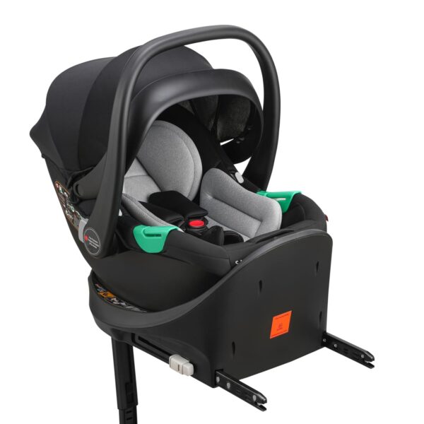Cozy N Safe Snowdon i-Size Child Car Seat Carrier with ISOFix Base and Support Leg, 3 -Point Harness, Adjustable Headrest, Suitable from 40cm to 85cm (up to 15kg), New ECE R129...