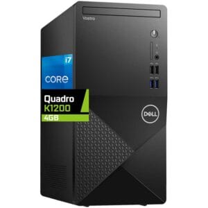 Dell Vostro 3910 Tower, Intel Core i7-12700K, 32GB RAM, 1TB NVMe SSD, NVIDIA Quadro K1200 Graphics 4GB, DVD-RW, Wi-Fi, Bluetooth, Windows 11 Pro, Black