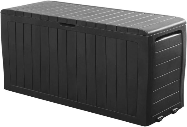 Deuba® Marvel+ Plus by KETER 270 Litre Outdoor 65% Recycled Garden Furniture Cushion Storage Box | Fade Free | Weather Resistant | Safe & Secure | Maintenance Free | Graphite...