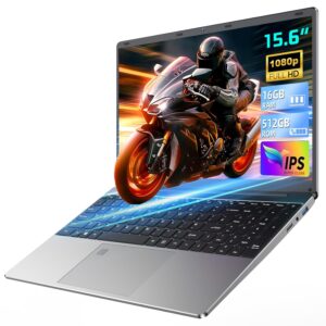 DMDFJY 15.6" FHD Laptop N-95 Processor Up to 3.4GHz, 16GB DDR4 512GB SSD, USB3.0/HDMI/Fingerprint, WiFi5 & BT4.2 Laptops PC RPG Backlit Keyboard Laptop Compute