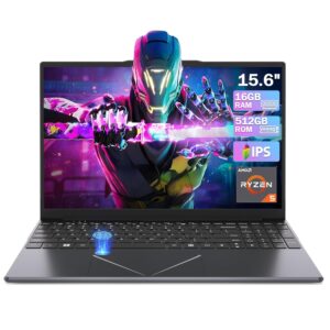 DREAMFYRE 15.6" Laptop PC 16GB DDR4 512GB SSD, AMD Ryzen 5 3500U Processor. Game/Office Laptop with Touch ID Support 2.4/5G WiFi Bluetooth USB 3.0 * 2, Audio Jack*1, HDMI*1,SD...