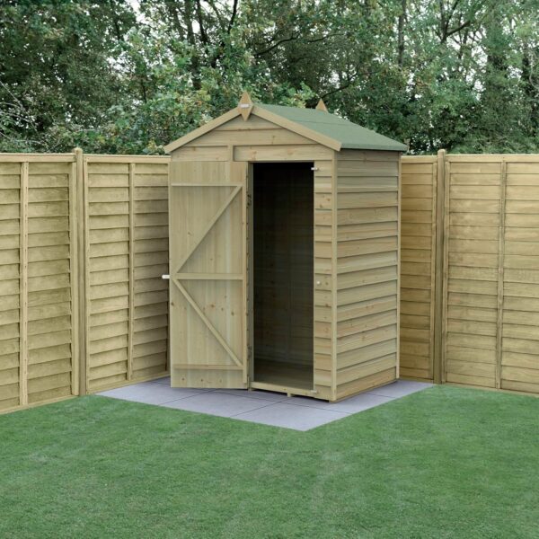 Forest Garden 4LIFE Apex Shed 5x3 - Single Door - No Window