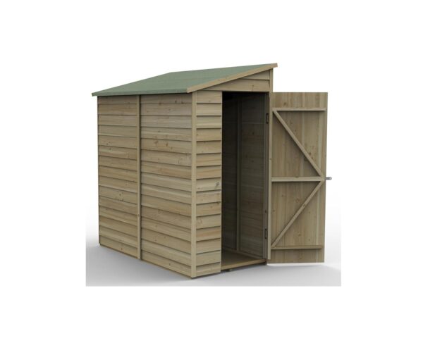 Forest Garden 4LIFE Pent Shed 6x3 - Single Door - No Windows