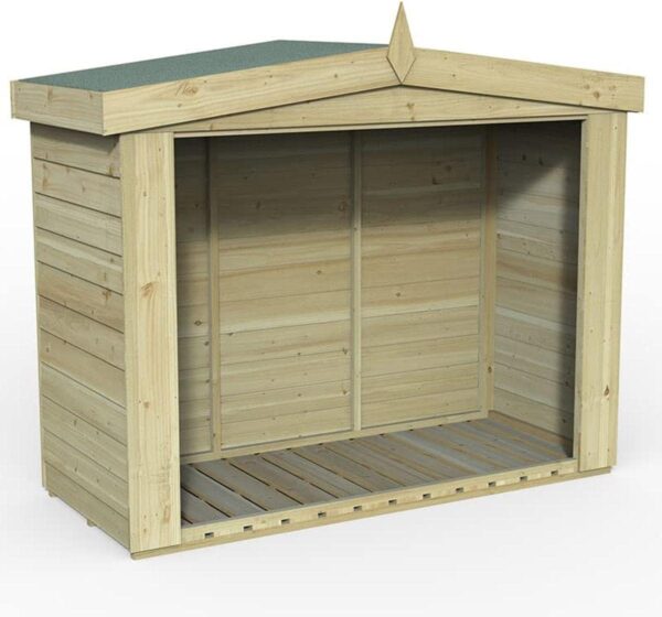 Forest Garden Forest Overlap Apex Log Store (2m x 0.8m)