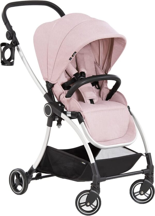 hauck Colibri Pushchair, Melange Rose - 2 Way Facing Pushchair Buggy Pram with RAINCOVER