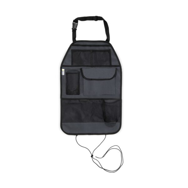 Hauck Cover Me Deluxe Car Organiser Seat Back Protector with Multi Pockets and Cup Holder, Kick Mat Cover, Grey