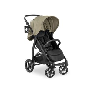 hauck Rapid 4D, Olive - Pushchair with Rubber Wheels, Raincover & Cup Holder, Compact One-Hand Folding, Height-Adjustable, Fully Reclining from Birth up to 22 kg, UPF 50+