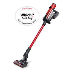 Henry Quick Cordless Stick Vacuum Cleaner, HEN.100, Up to 60 Mins Runtime, Dust-free Emptying, Powerful Cleaning, Interchangeable Battery, Lightweight, Red