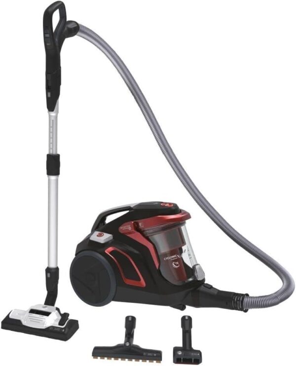 Hoover 39002211, H-Power 700 HP730ALG Bagless Sled Vacuum Cleaner, Allergen, Pet Hair and Upholstery Brush, 2 L Tank, Cyclonic, Selfdust Clean, 850 W, HEPA 68 dBA Filters, 7 m...