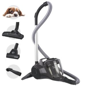 Hoover HP1 Pet Powerful Cylinder Vacuum Cleaner with Pet Hair Tool - Bagless, Compact, Lightweight, Corded, Washable EPA Filter, Large 2L Bin Capacity, Onboard Accessories, 700w...
