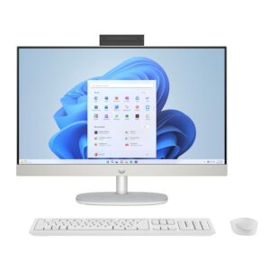 HP 24-cr0021na All-in-One 23.8" Desktop PC | Intel Core i5-1335U 13th Gen CPU | 8GB DDR4-3200MHz RAM | 512GB NVMe SSD | Windows 11 Home | White