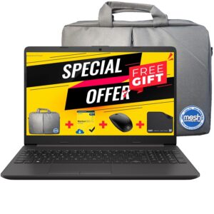 HP 255 G9 15.6-inch Laptop (AMD Ryzen 7 5825U, 64 GB RAM, 2 TB SSD, Windows 11 Pro) includes FREE Mesh Laptop Bag + Wireless Mouse + Mouse Pad & Norton 360 Deluxe Anti Virus