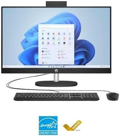 HP All-in-One 27-cr1096t PC: Windows 11 Home | Intel® Core™ Ultra 7 Processor | Intel® Iris® Xᶱ Graphics | 16 GB RAM | 512 GB SSD | 27" diagonal FHD Touch Display | Jet...