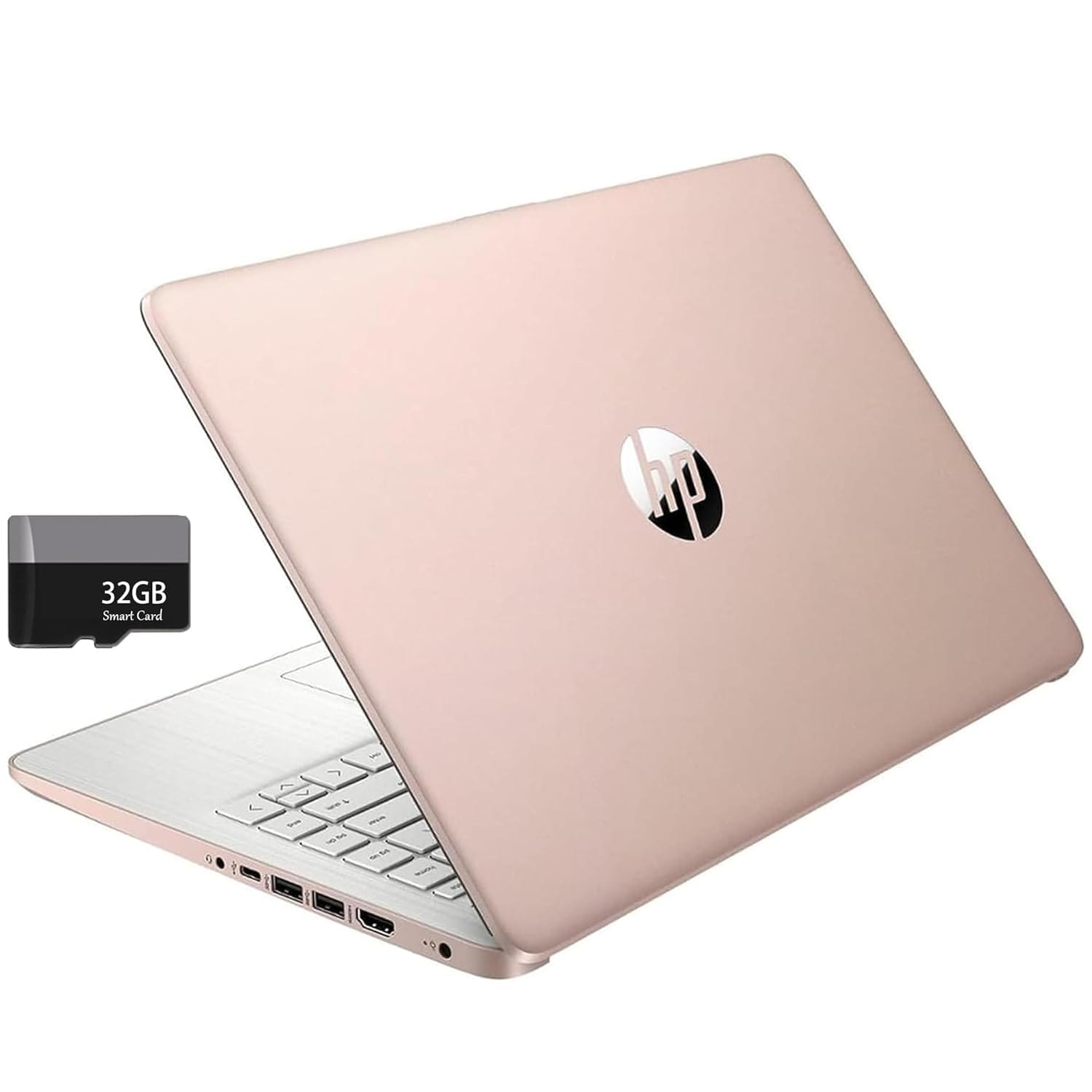 HP Stream 14 Inch HD Laptop, Intel Celeron N4020 Processor, 16GB DDR4 RAM, 64GB SSD, Intel HD Graphics, 720p, 1 Year Office 365, Rose Gold, Win 11 S, Alpacatec MicroSD
