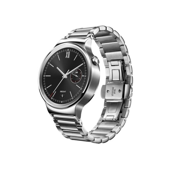 Huawei W1 Stainless Steel Classic Smartwatch with Steel Link Strap