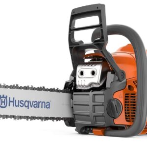 Husqvarna 130 Gas Powered Chainsaw, 38-cc 2-HP, 2-Cycle X-Torq Engine, 16 Inch Chainsaw with Automatic Oiler, For Wood Cutting and Tree Pruning