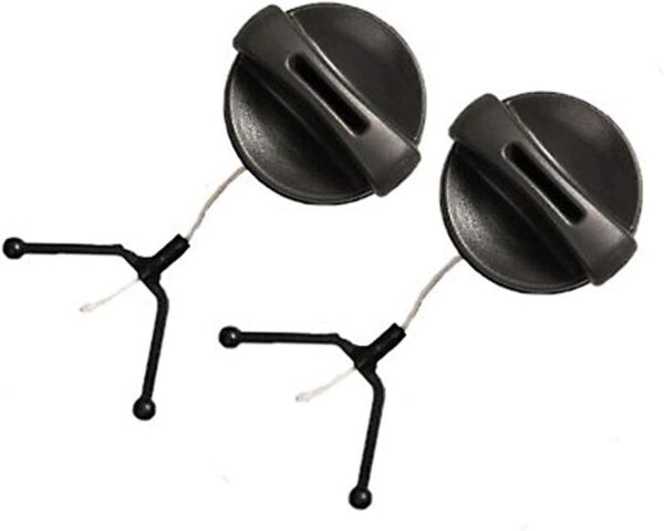 Husqvarna 2 Gas & Oil Tank Caps, Modern Black Stainless Steel, Fits 435 435E 440 440E 445 445E 450 450E, Compatible with Lawn Mower