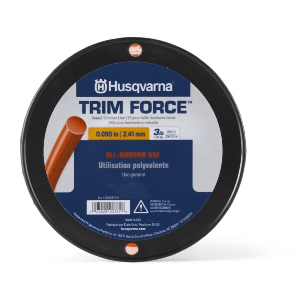 Husqvarna 529337013 Trim Force Round .095" x 840' 3 lb String Trimmer Line, Orange
