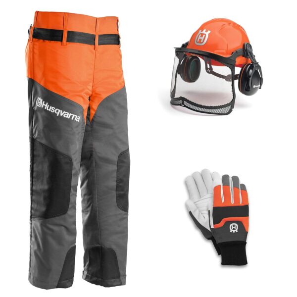 Husqvarna Chainsaw Protective Kit Basic - Helmet Gloves Chaps PPE kit