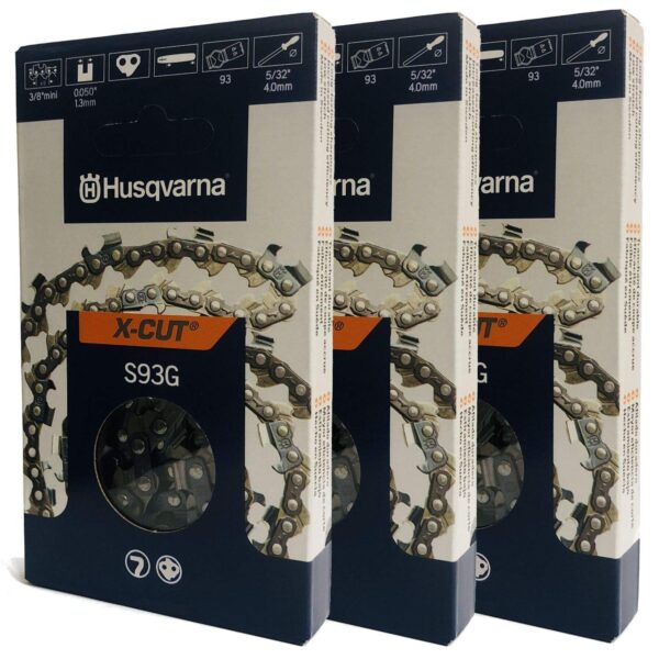Husqvarna S93G X-Cut Chain 16', 3/8 Mini .050, 3 Pack