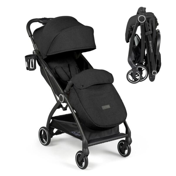 Ickle Bubba Aries Prime Auto-Fold Stroller – Lightweight, Compact Pushchair from Birth to 22kg, Multi-Position Recline, UPF 50+ Hood, Includes Carry Bag, Footwarmer & Cup Holder...
