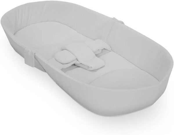 Ickle Bubba Luxury Carrycot Liner – Compatible with Stomp V2/V3/V4, Urban & Luxe Prams – Soft Padded Insert for Baby's Comfort (Light Grey)