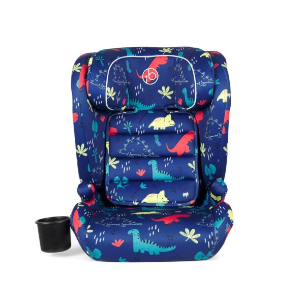 Ickle Bubba Oracle i-Size ISOFIX Booster Seat for Car, 100-150cm (Group 2/3, Approx. 4-12 Years), Convertible High Back to Backless, Enhanced Safety & Comfort - Dinosaur