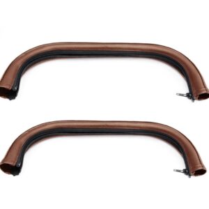 Ickle Bubba Stomp Leatherette Handle and Bumper Bar Cover Set (Tan) - Compatible with Stomp V3/V4/Luxe Pushchairs