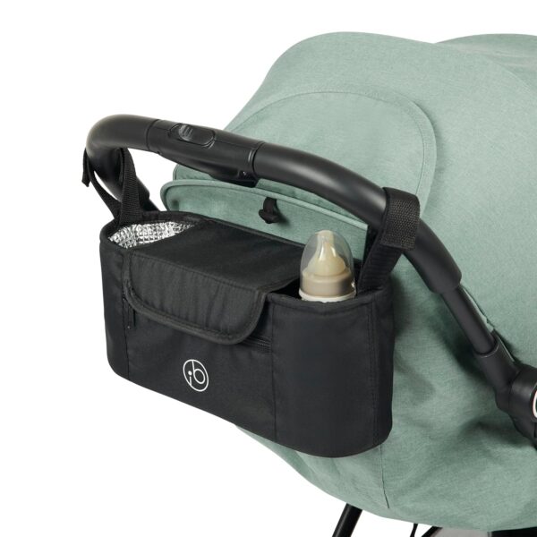 Ickle Bubba Universal Buggy Organiser (Black) – Spacious Storage Bag for Bottles, Snacks, Toys, and Essentials – Durable, Stylish, and Easy to Attach for On-The-Go Convenience