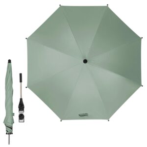 Ickle Bubba Universal Parasol Umbrella – UPF50+ UV Standard, Adjustable Sun and Wind Protection Umbrella, Universal Fit - Compatible with All Strollers and Prams (Sage Green)