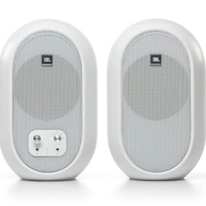 JBL 1 Series 104 Compact Powered Desktop Reference Monitors Bluetooth Version - White (sold as pair)