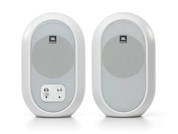 JBL 1 Series 104 Compact Powered Desktop Reference Monitors Bluetooth Version - White (sold as pair)