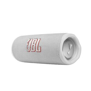 JBL Flip 6 Portable Bluetooth Speaker with 2-Way Speaker System and Powerful JBL Original Pro Sound, Up to 12 Hours of Playtime, White