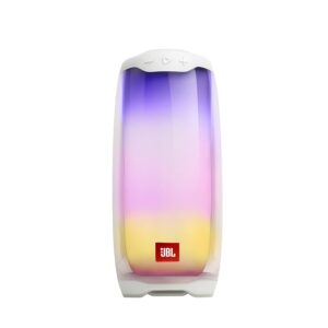 JBL Pulse 4 Waterproof Speaker with Bluetooth Connectivity, LED Light Show, Multi-Speaker Connectivity and PartyBoost Function, White