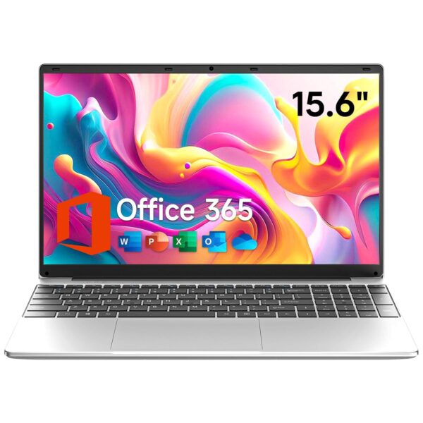 jumper Laptop with Office 365, 15.6 inch HD Display, Windows 11, 5205U Processor, 4GB RAM 128GB EMMC, Dual Stereo Speakers, USB3.0, Portable Laptops for Business, School, and Work