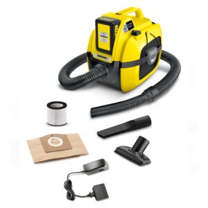 Kärcher 18v Multi-Purpose Vacuum Cleaner WD 1 Compact Battery, wet and dry vacuum cleaner, cartridge filter, hose: 1.20 m, container size: 7 l, power: 230 W, 18v battery and...