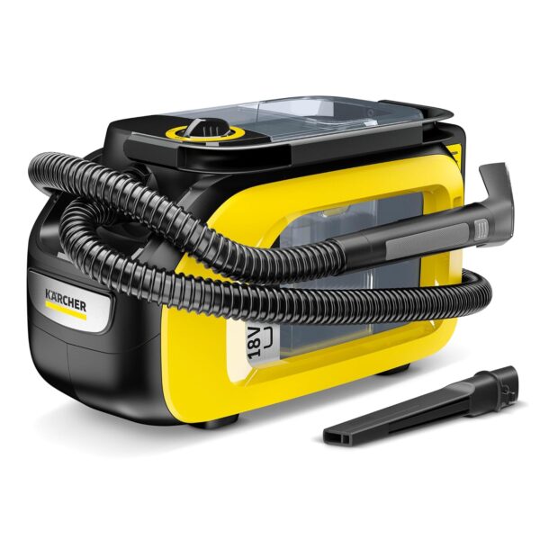 Kärcher SE 3-18 Compact Cordless Vacuum Cleaner (Integrated Spray Hose, Extra Wash and Crevice Nozzle for Upholstery Cleaning, 75 mm Width, Flush Function, Car Cleaning, without...