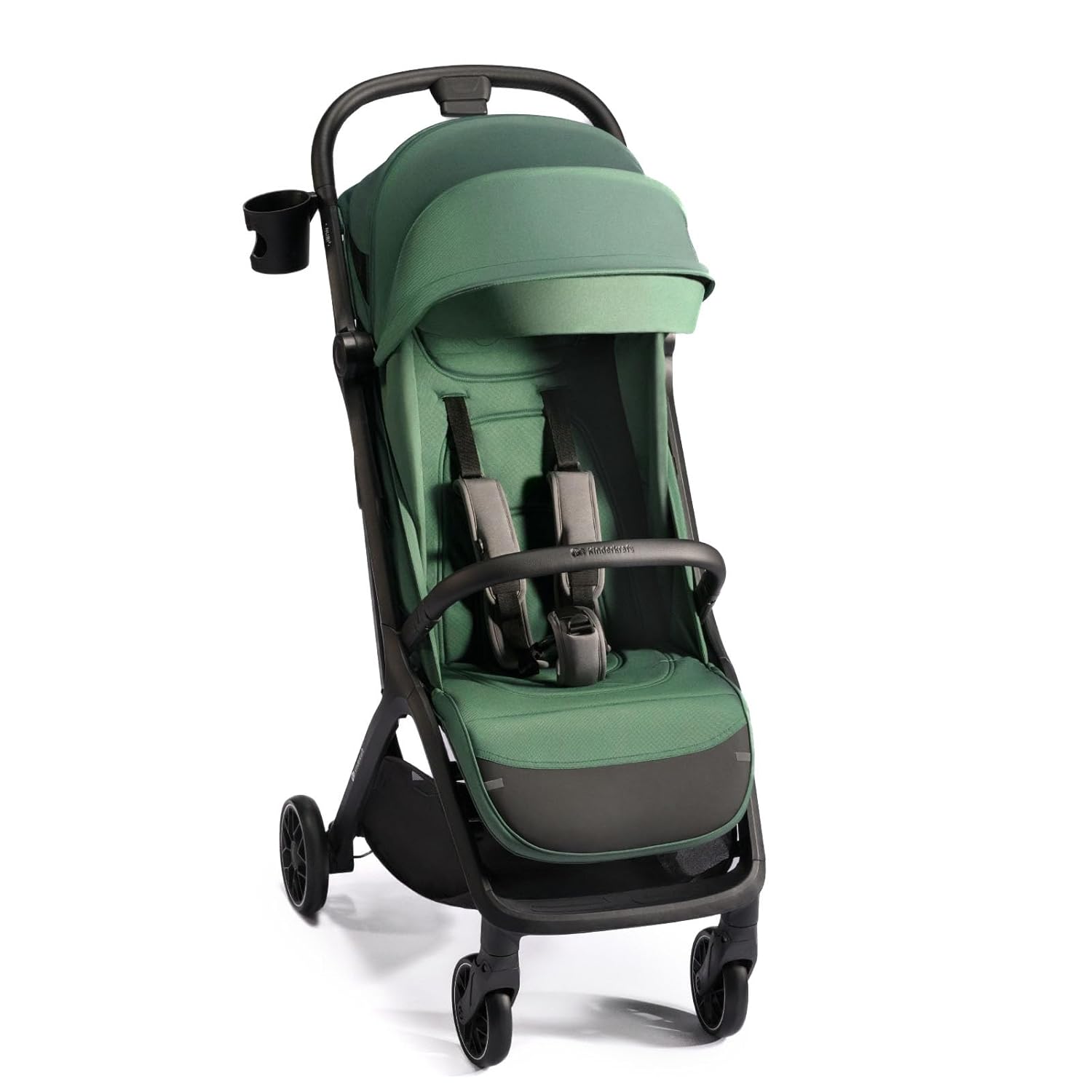 Kinderkraft NUBI 2 Lightweight Pushchair, Reclining Buggy, Lie-Flat Position, Folds Automatically, Only 6 kg, Manoeuvrable, Adjustable Backrest, Adjustable Footrest, Waterproof...