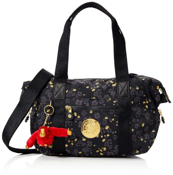 Kipling Art Mini, Women’s Satchel, Multicolour (Grey Gold Fl), 34x21x18.5 cm (B x H T)