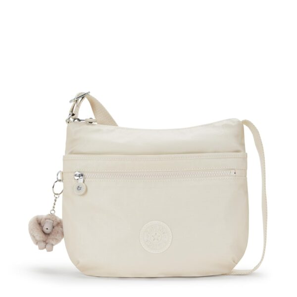 Kipling ARTO Medium crossbody, Beige Pearl (White)