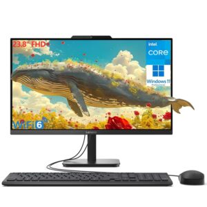 Lenovo 24 23.8" FHD All-in-One Desktop Computer for Home Office, Intel 4-Core Processor (Beat i3-1110G4), 32GB DDR4 RAM, 1TB PCIe SSD, WiFi 6, Bluetooth, Business AIO, Windows...