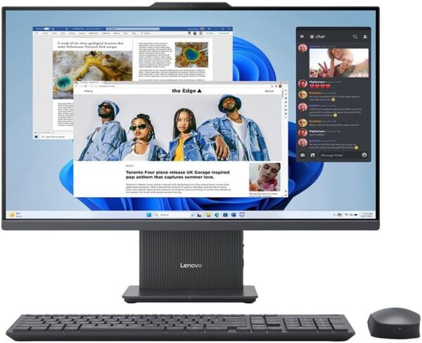 Lenovo IdeaCentre 27" Touchscreen All-in-One Computer Computer - AMD Ryzen 5 7535HS, Windows 11, Radeon 660M Graphics, 1TB M.2 2280 PCIe SSD, 16GB DDR5 RAM, Wi-Fi
