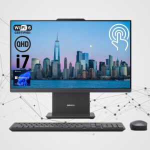Lenovo IdeaCentre I Gen 9 27" QHD Business All-in-One, 100Hz Touchscreen, i7-13620H, 64GB DDR5 RAM, 4TB SSD, Wireless KB & Mouse, Wireless Charging Base, RJ-45, Wi-Fi 6, Windows...