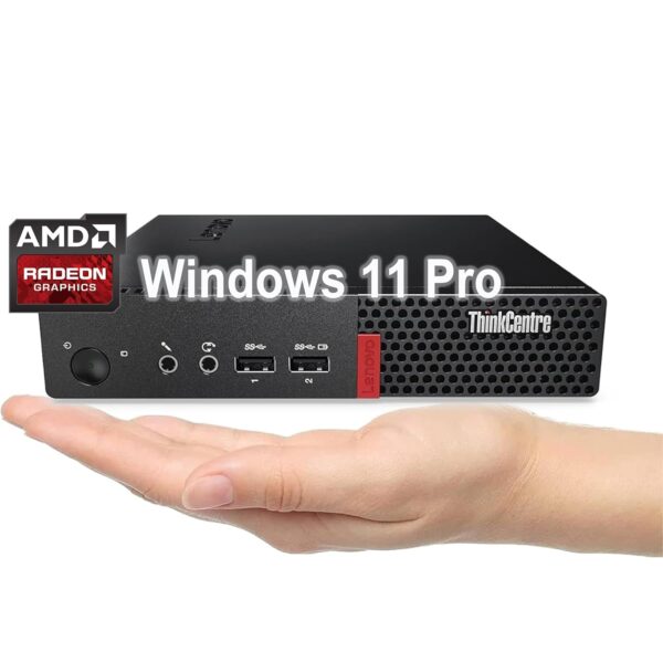 Lenovo ThinkCentre M625 Mini Business Desktop, AMD A4-9120C Processor, AMD Radeon R4 Graphics, AC Wi-Fi, Bluetooth 5.0, USB, RJ-45, Windows 11 Pro (32GB RAM & 1TB SSD)