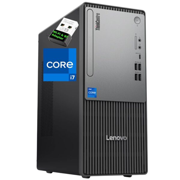 Lenovo ThinkCentre Neo 50T Tower Computer - Intel Core i7-13700 (Beats i9-12900), 32GB Ram, 1TB NVMe SSD, HDMI, VGA, USB-C, Card Reader, Wi-FI/BT Adapter, Gen 5 Desktop, Windows...