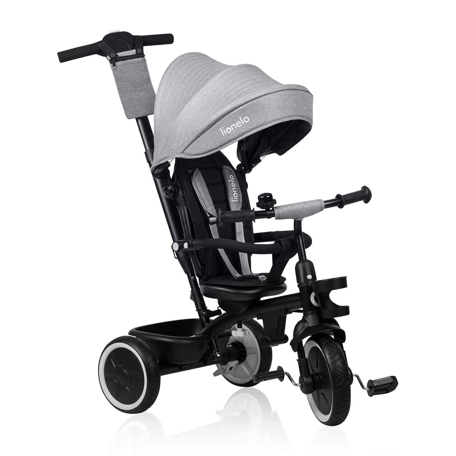 LIONELO Berry 2in1 Kids Tricycle Stroller for toddlers 1-5 Years Up to 25kg Parent steering control Swivel seat Three wheeler Bike Harness Canopy Basket Cup Holder Robust frame...