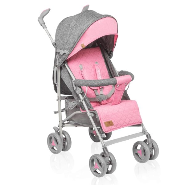 Lionelo IRMA Lightweight & Foldable Stroller Pushchair up to 15 kg (approx. 3 years) with Lie-Flat Function, 5-Point Harness, Large 6-inch Wheels, Mosquito Net, Large Basket and...
