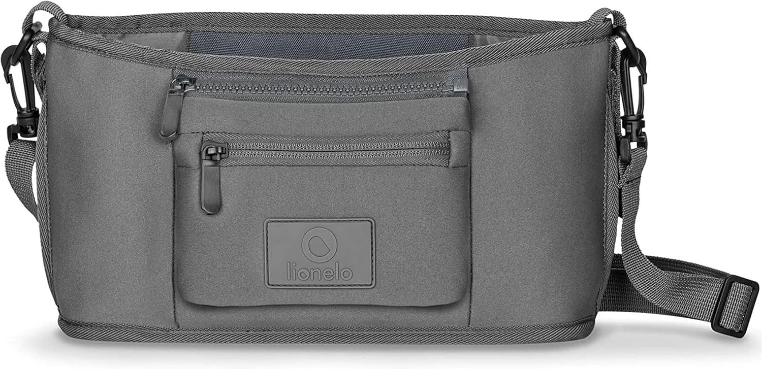 Lionelo Little Cube Stroller Organizer Spacious, Waterproof, and Durable Neoprene Universal Design for All Stroller Models Easy to Clean Detachable Pouch and Shoulder Strap...